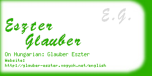 eszter glauber business card